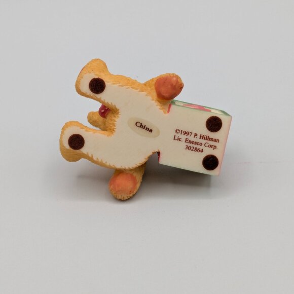 Cherished Teddies Bear with Number 4 Block (302864) 1997 - Picture 7 of 10